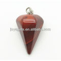 6 Side Cone Shape Red Stone Pendant semi precious stone pendant